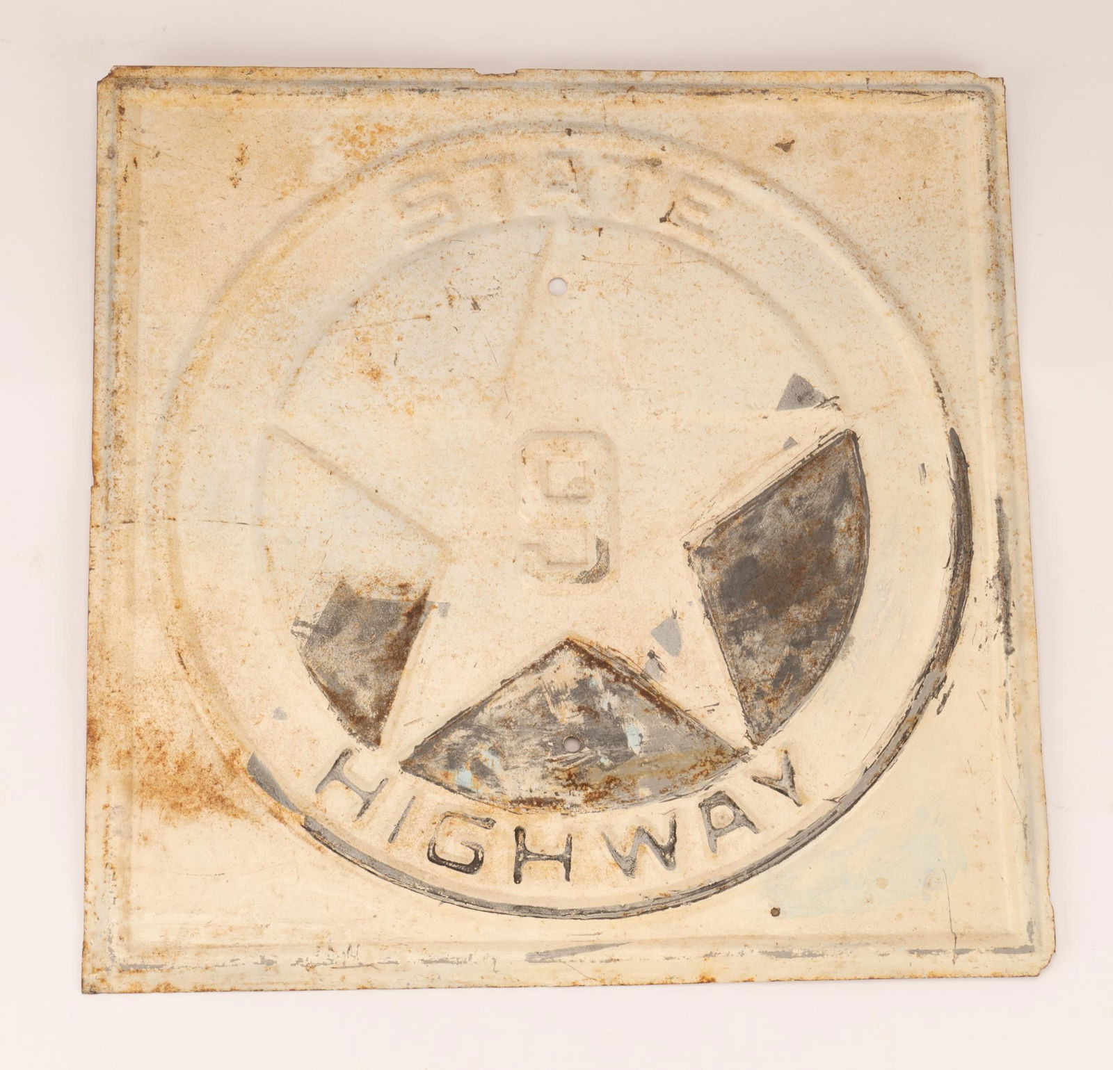 Vintage 1920-1930's Texas State Hwy 9 Sign (1 of 3)