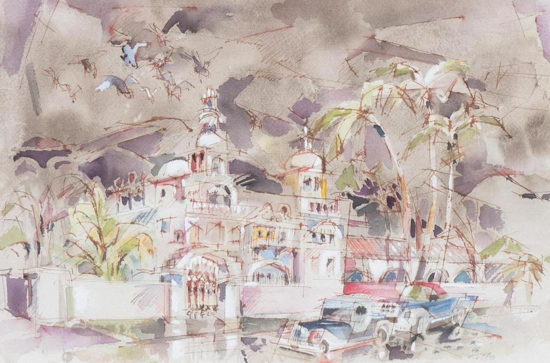 William Kolbe, "Rainy Day in Tucson" (1 of 4)