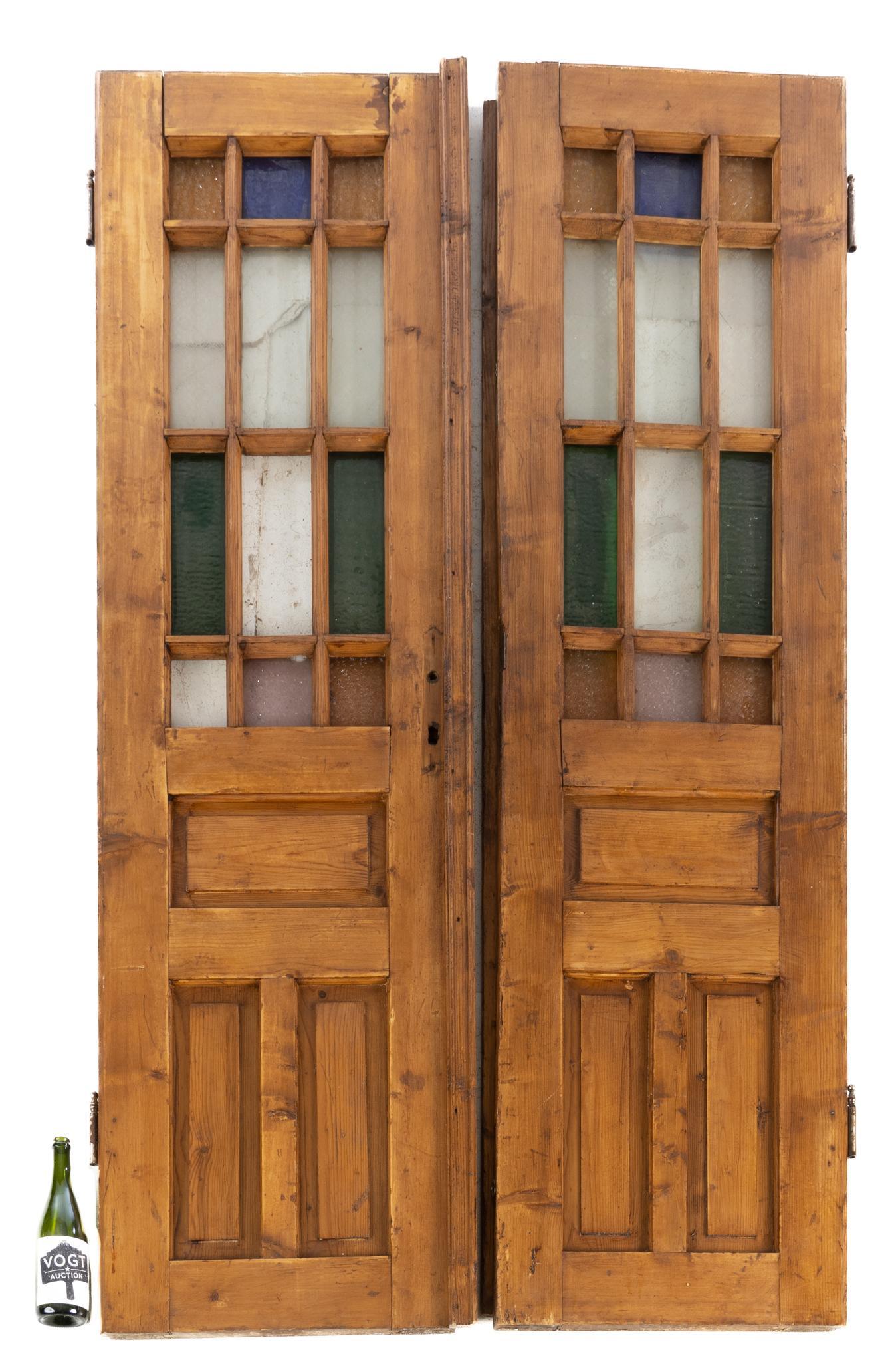 Pair of Stained Glass Architectural Doors (1 of 3)