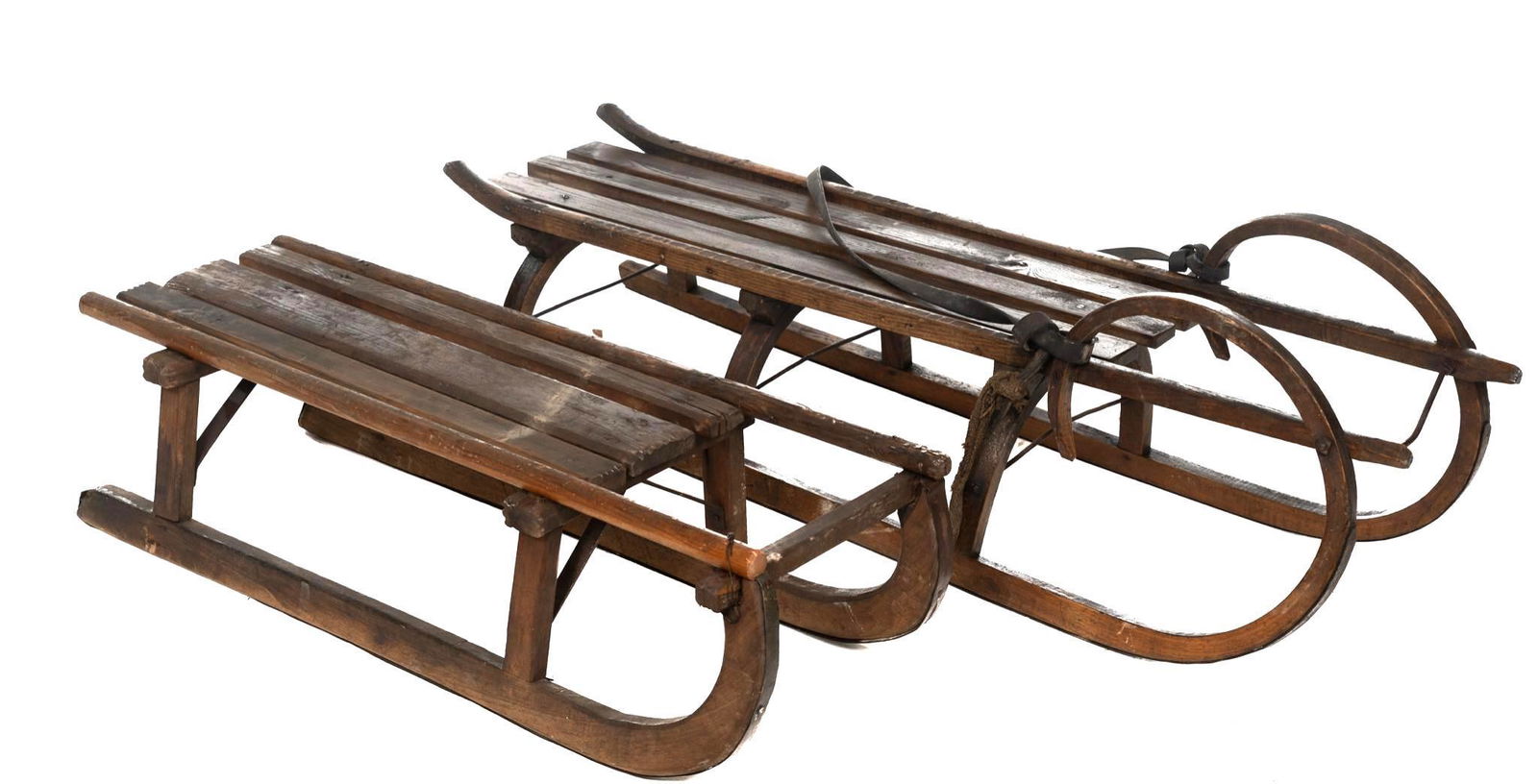 Pair of Vintage Wooden Sleds (1 of 3)