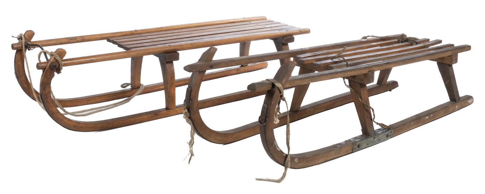 Pair of Vintage Wooden Sleds (1 of 4)