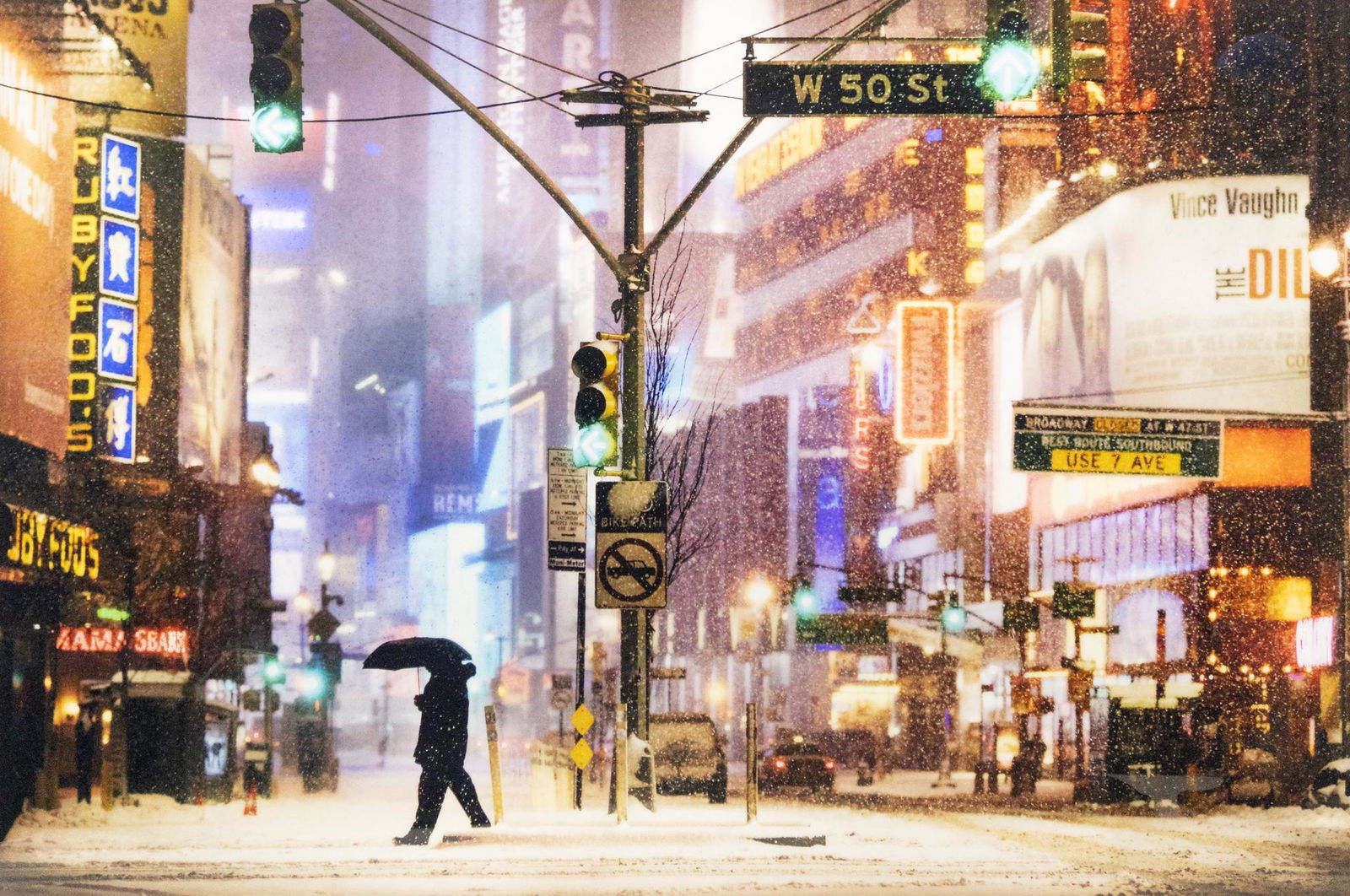 Christophe Jacrot (b. 1960), "Times Square Snow Show", 2011 (1 of 3)
