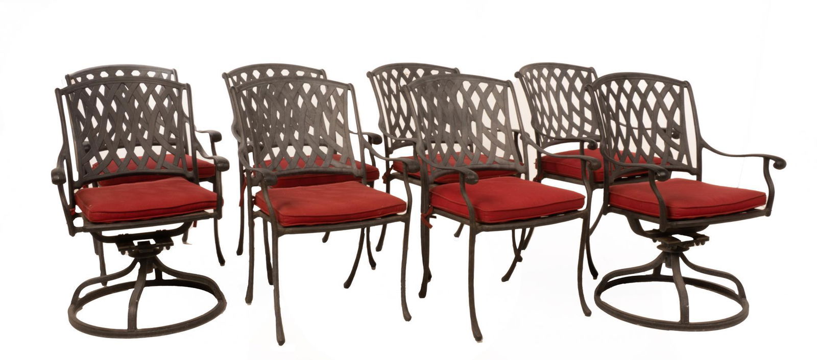 Set of (8) Metal Patio Chairs (1 of 4)