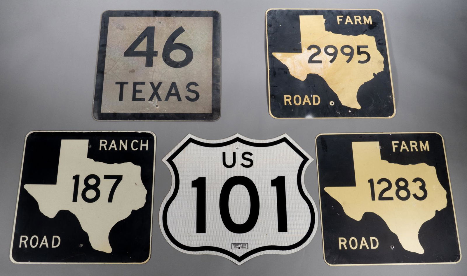 Collection of (5) Texas Road Signs (1 of 10)