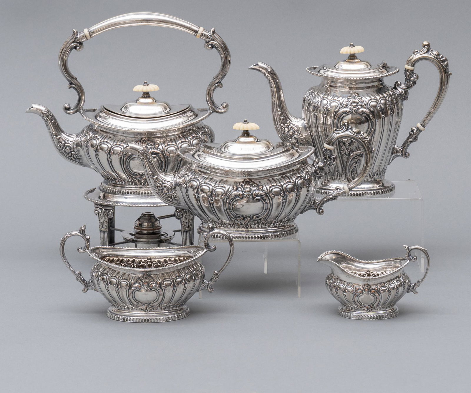 Victorian Silver Plate Coffee Tea Service (1 of 5)