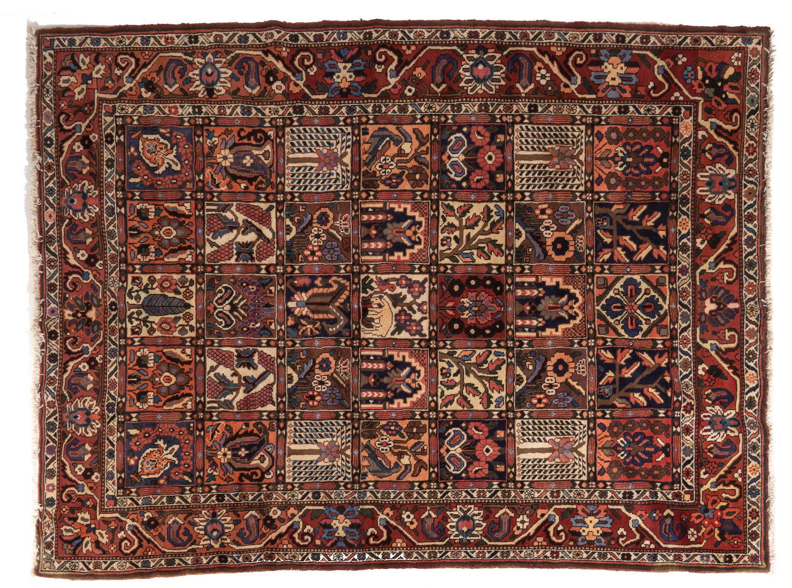 Hand-Made Bakhtiari Style Rug, 9'10" x 7'4" (1 of 3)