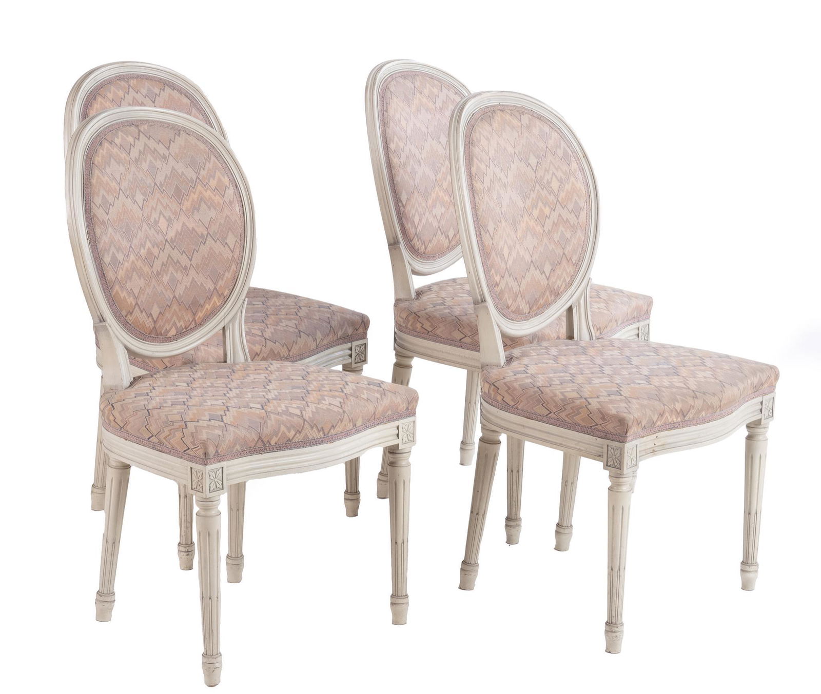 Set of (4) Louis XVI Style Upholstered Chairs (1 of 4)