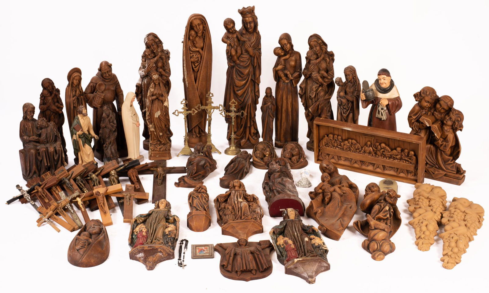 Lot of (50) Religious Carvings (1 of 5)