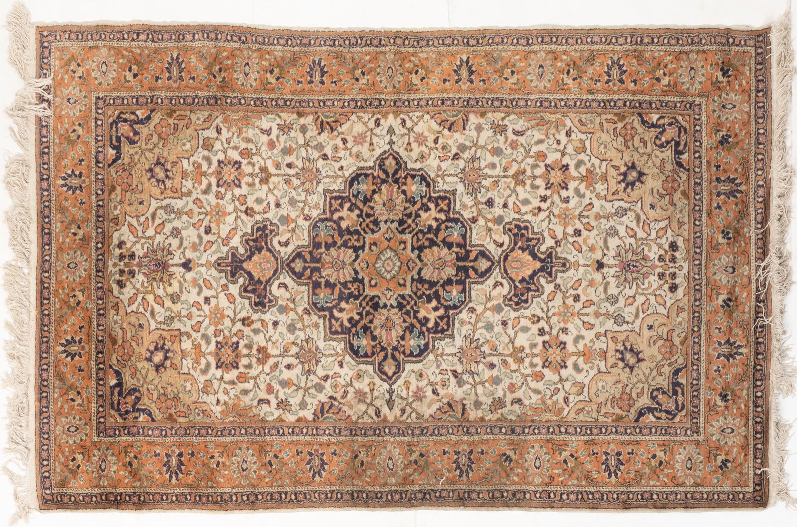 Hand-Made Keshan Style Estate Rug, 5' x 8'4" (1 of 3)