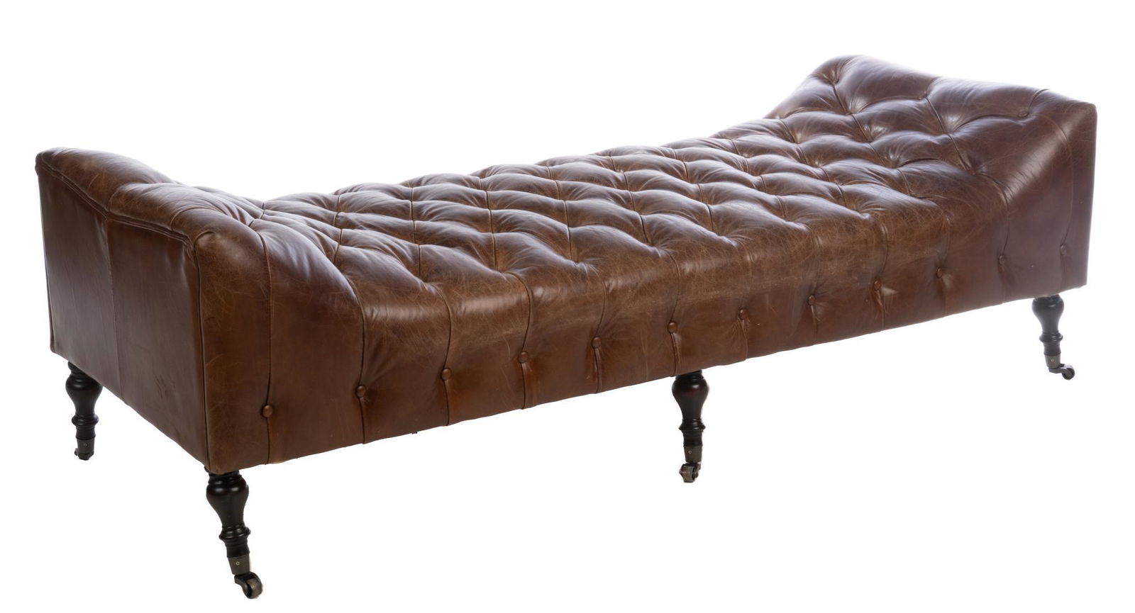 Tufted Leather Bench Daybed (1 of 4)