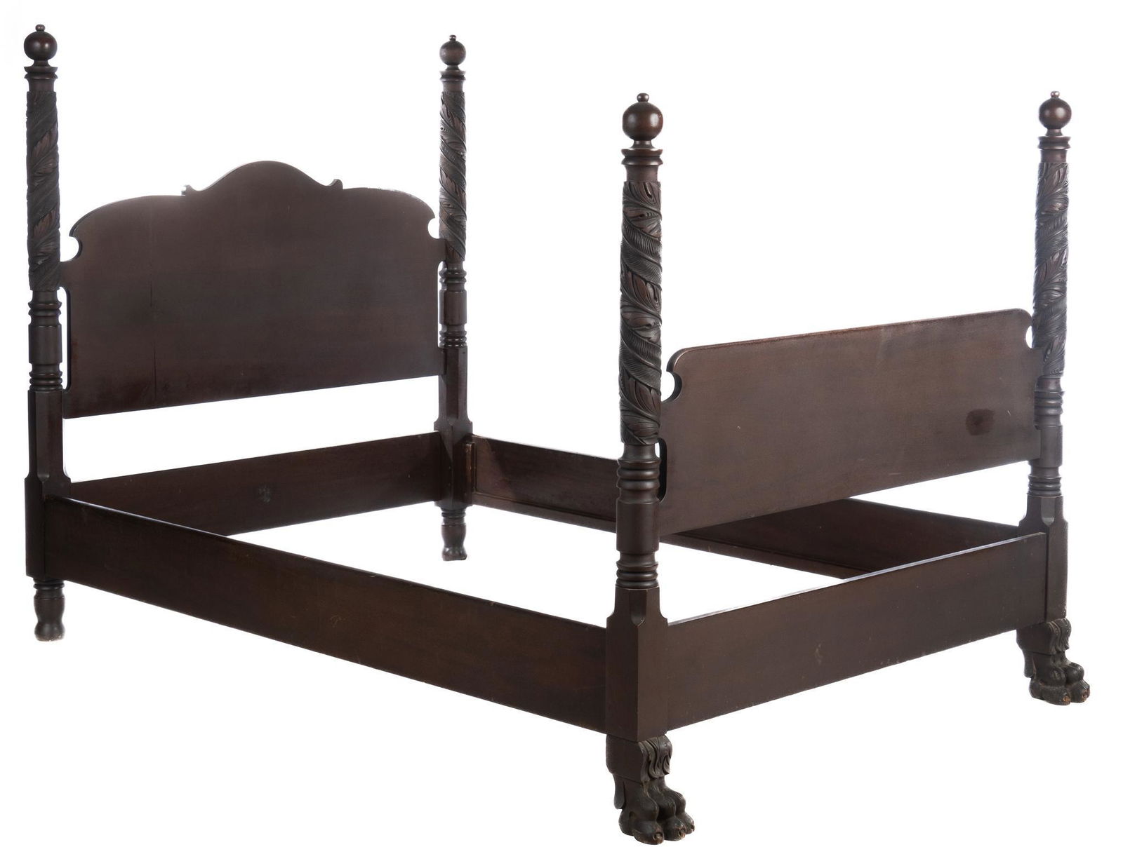 Vintage Berkey & Gay Four Poster Bed Frame (1 of 4)