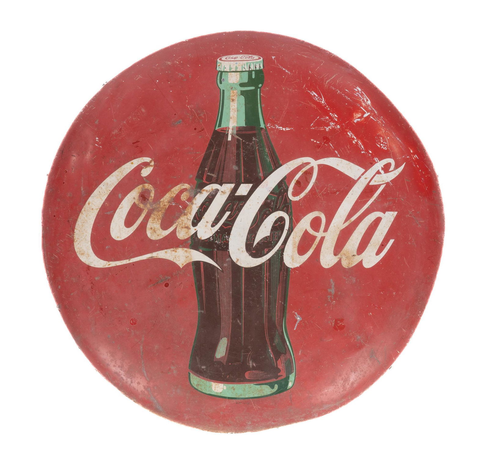 Vintage Coca-Cola Advertising Button Sign (1 of 3)