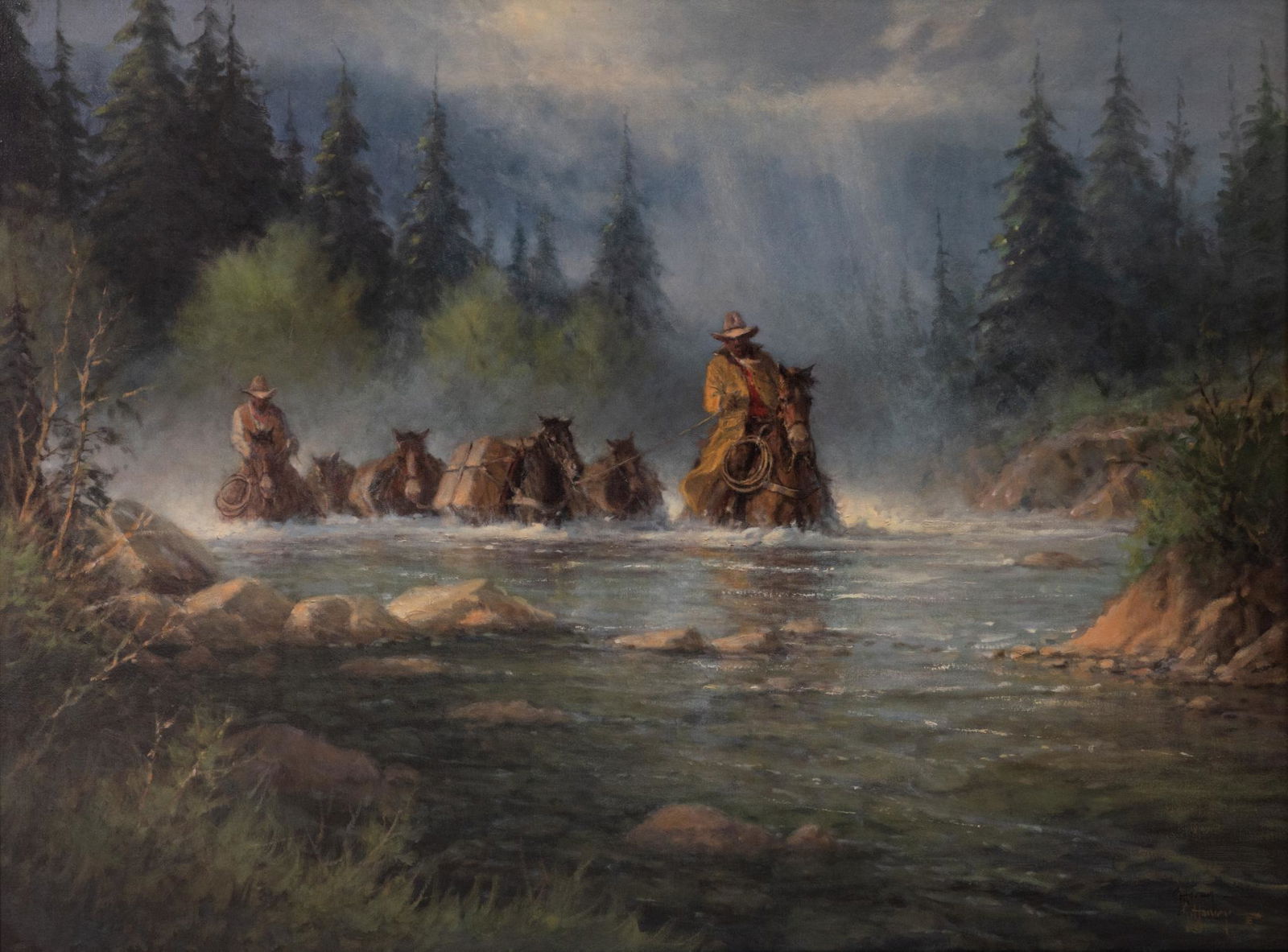 G. Harvey (Gerald Harvey Jones, 1933-2017, TX), "Spring River Crossing", 2006 (1 of 5)