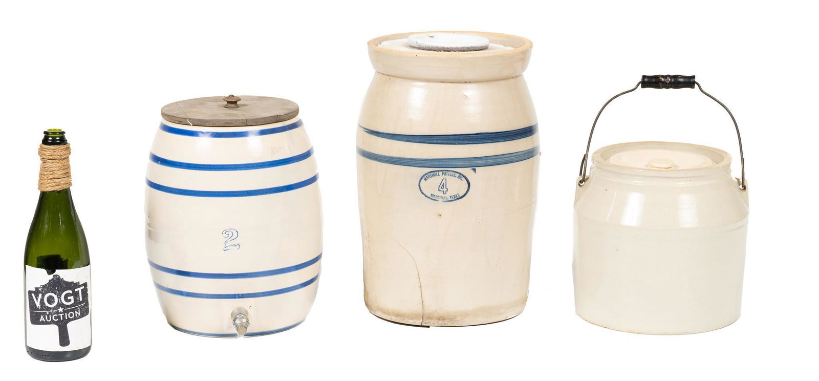 Collection of (3) Vintage Crocks, To Include Marshall (TX) (1 of 6)