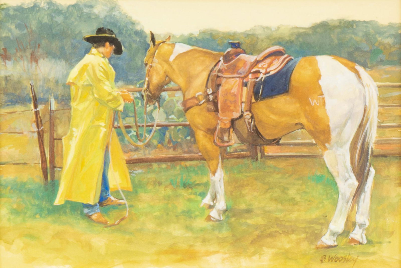 Brigitte Woosley (20th C, TX), "Yellow Slicker" (1 of 4)
