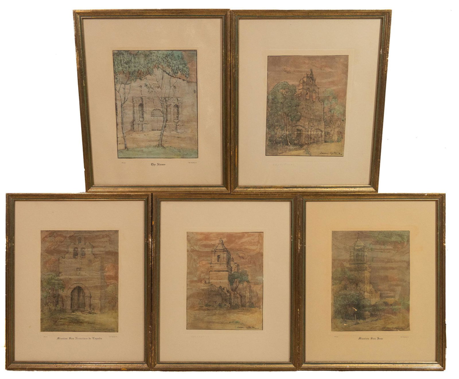 Dawson Dawson-Watson, Lot of Mission Lithographs (5) (1 of 8)