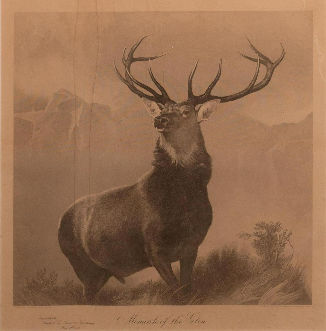 Sir Edwin Landseer (1802-1873), "Monarch of the Glen": Sir Edwin Landseer (1802-1873, England), "Monarch of the Glen", print, sight: 26 x 25", frame: 35 x 35" We happily provide seamless shipping services on everything we sell. Please email us at shipping