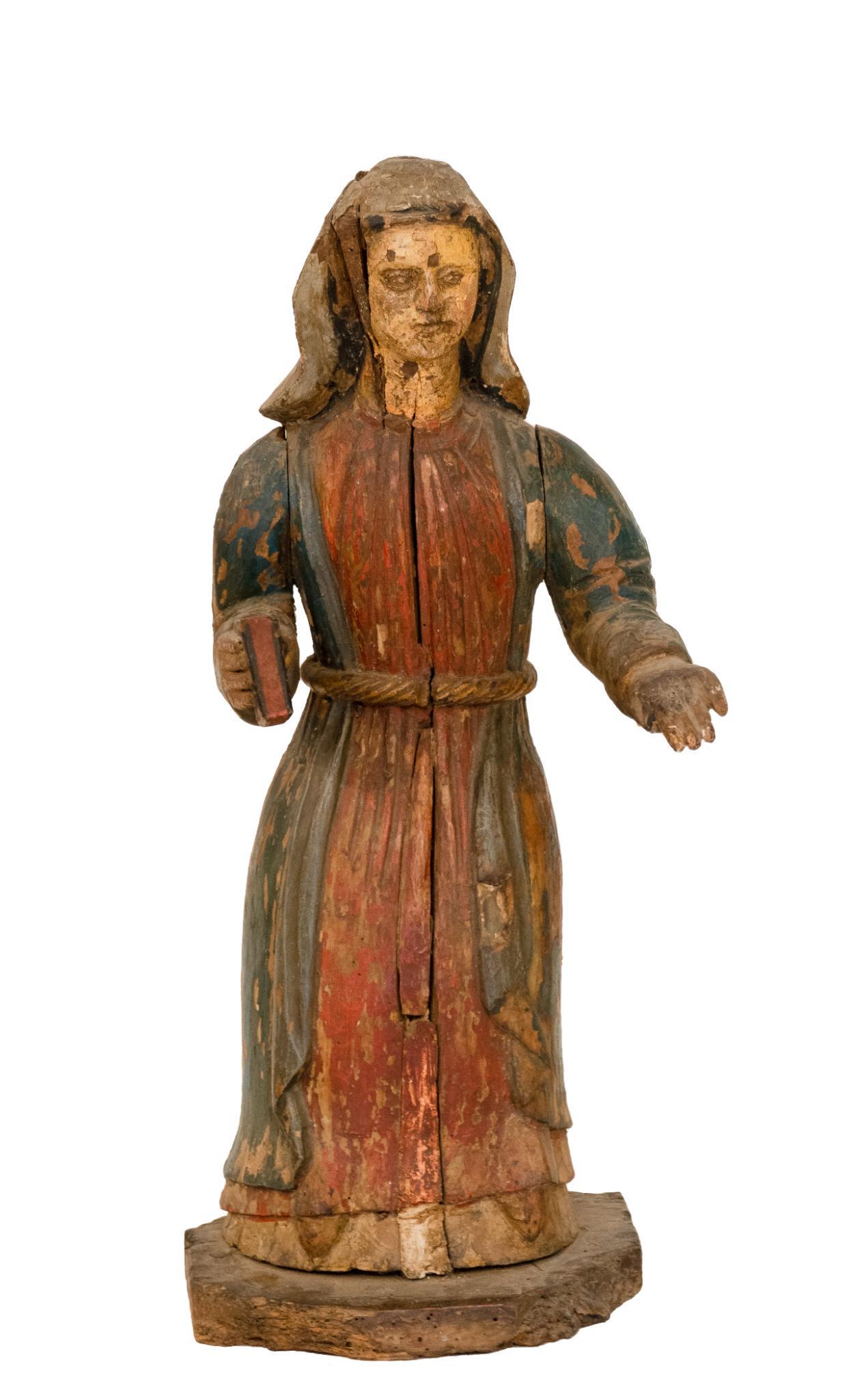 Polychrome Santo, Mary Magdalene (1 of 2)