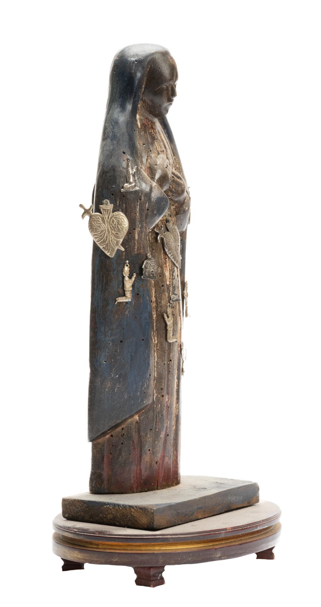 Polychrome Santo, Madonna with Milagros (1 of 4)