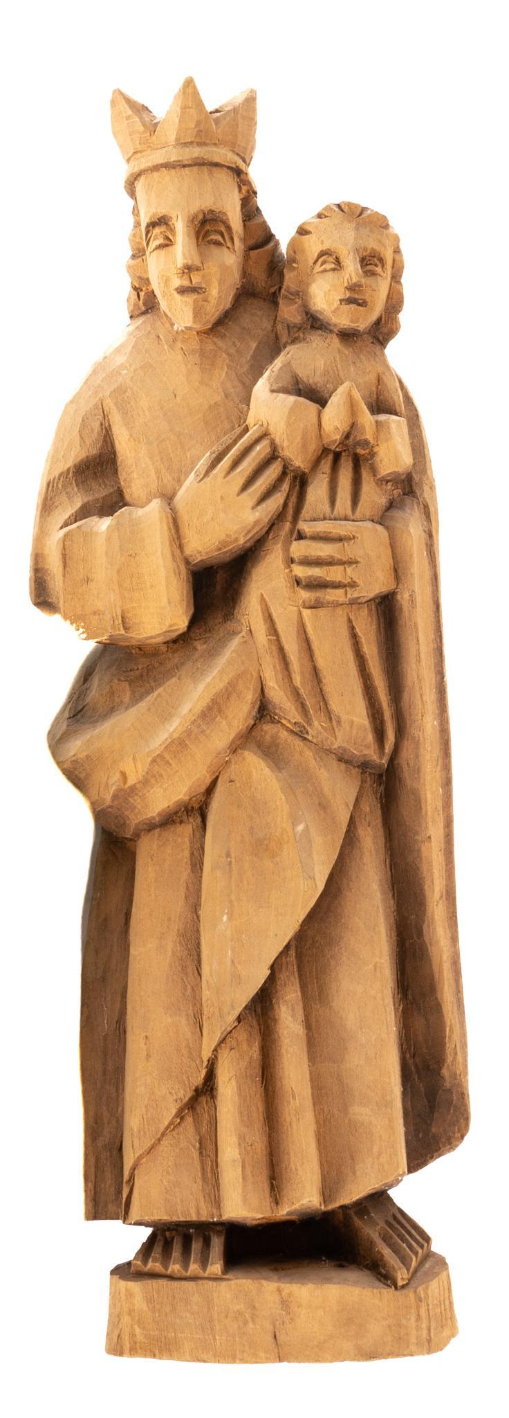 Carved Santo, Madonna and Child (1 of 4)