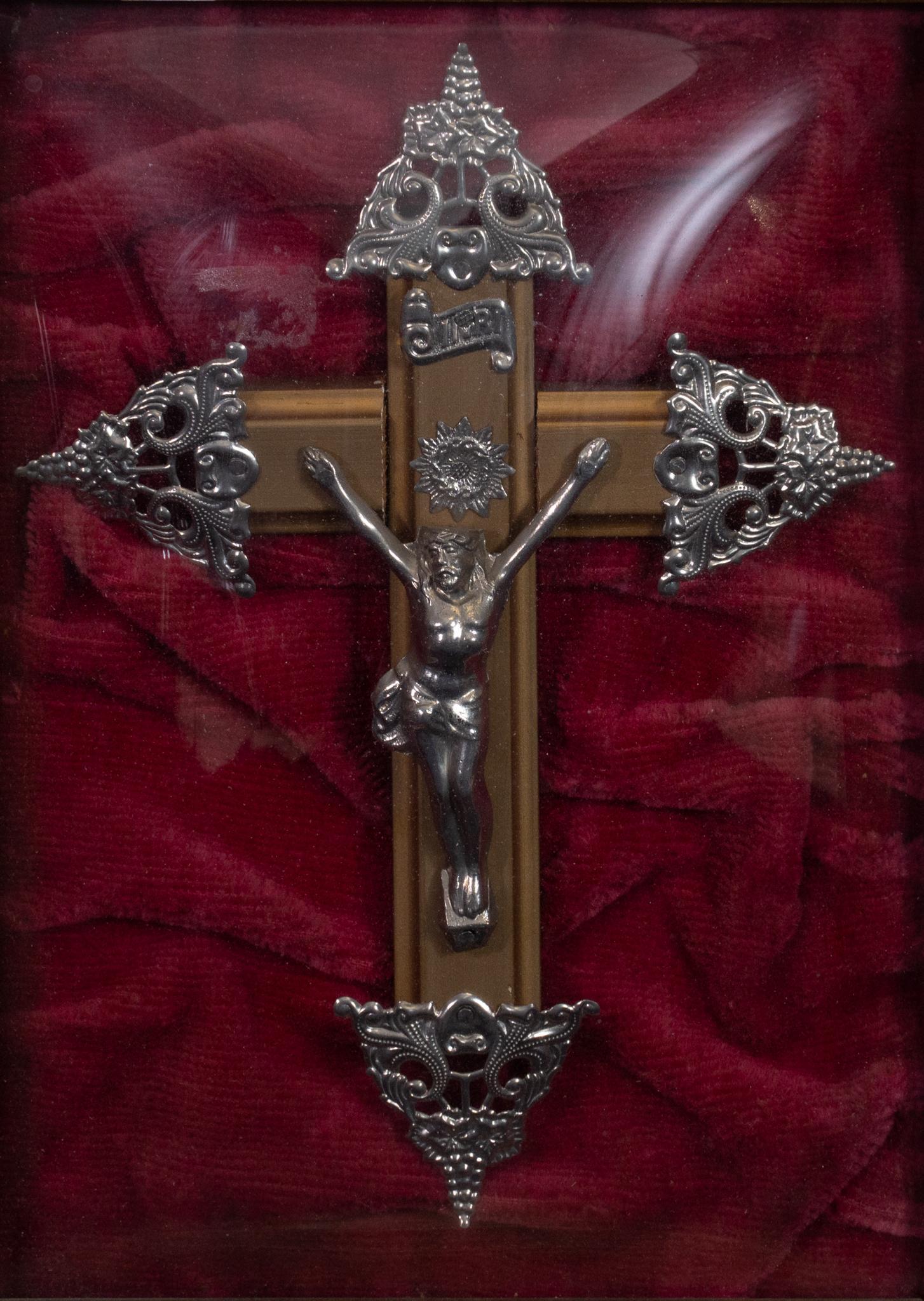 Framed Spanish Revival Crucifix (1 of 3)
