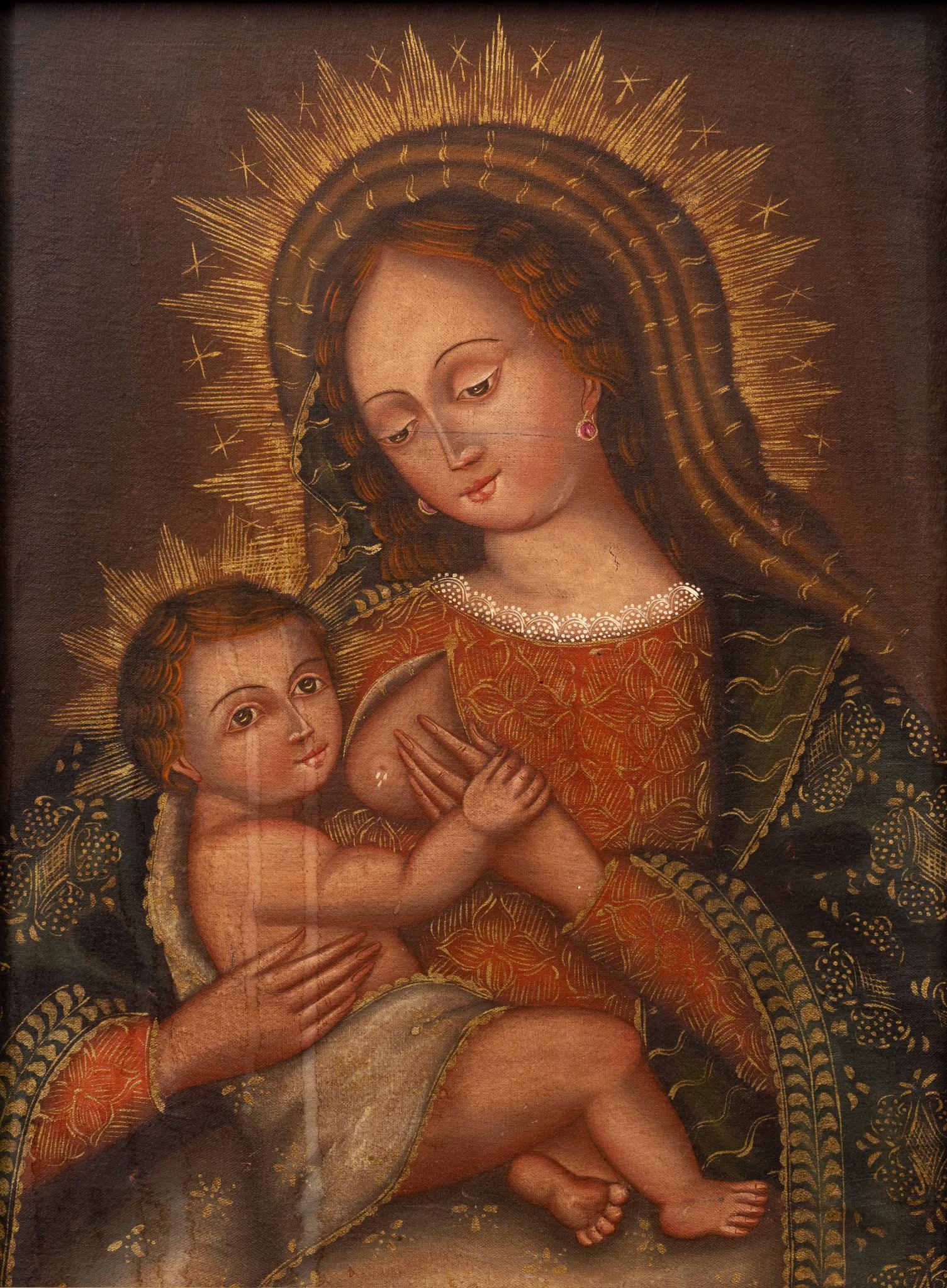 Cuzco School, Virgin & Child (1 of 3)