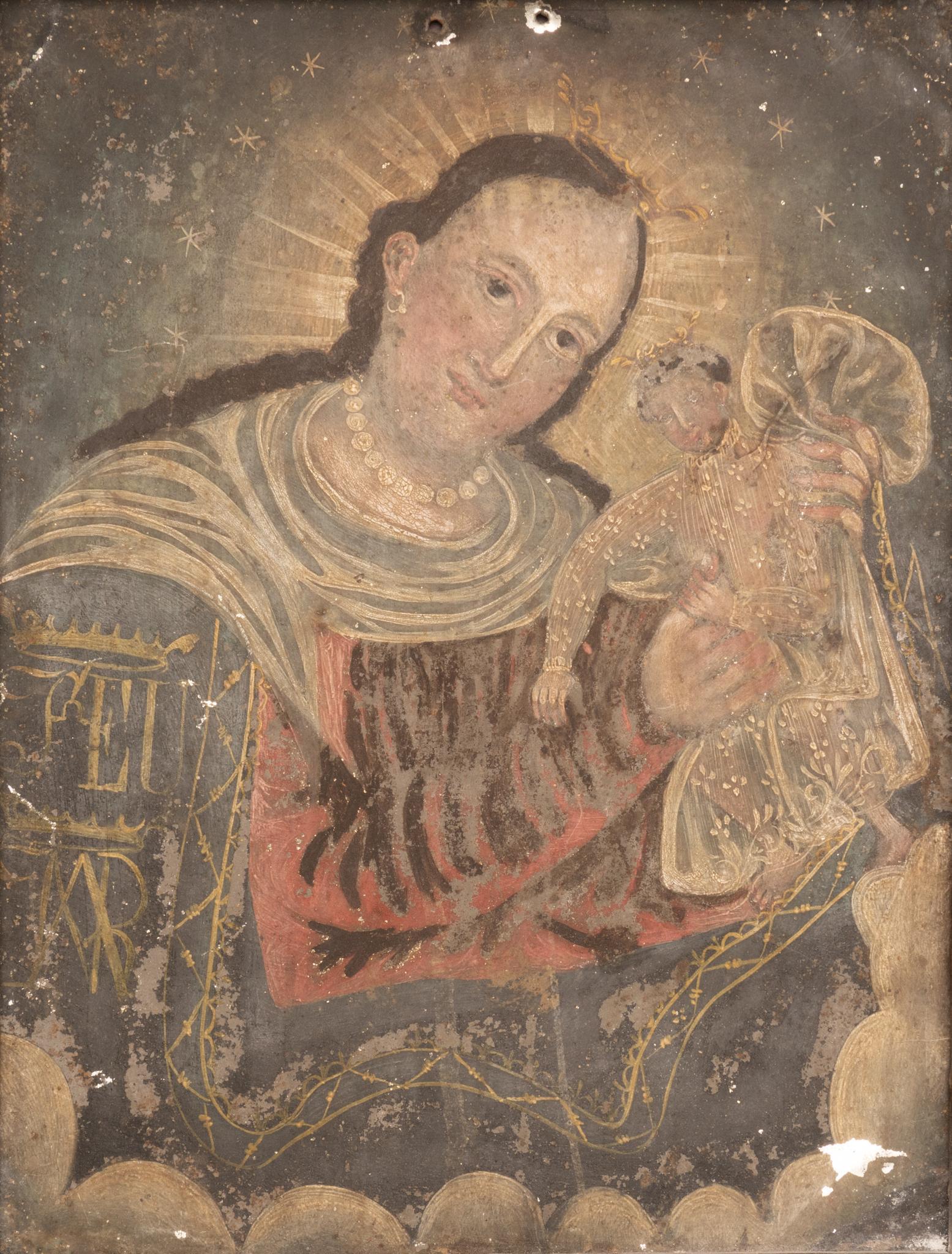 19th C. Mexican Retablo, N.S. de Refugio (1 of 3)