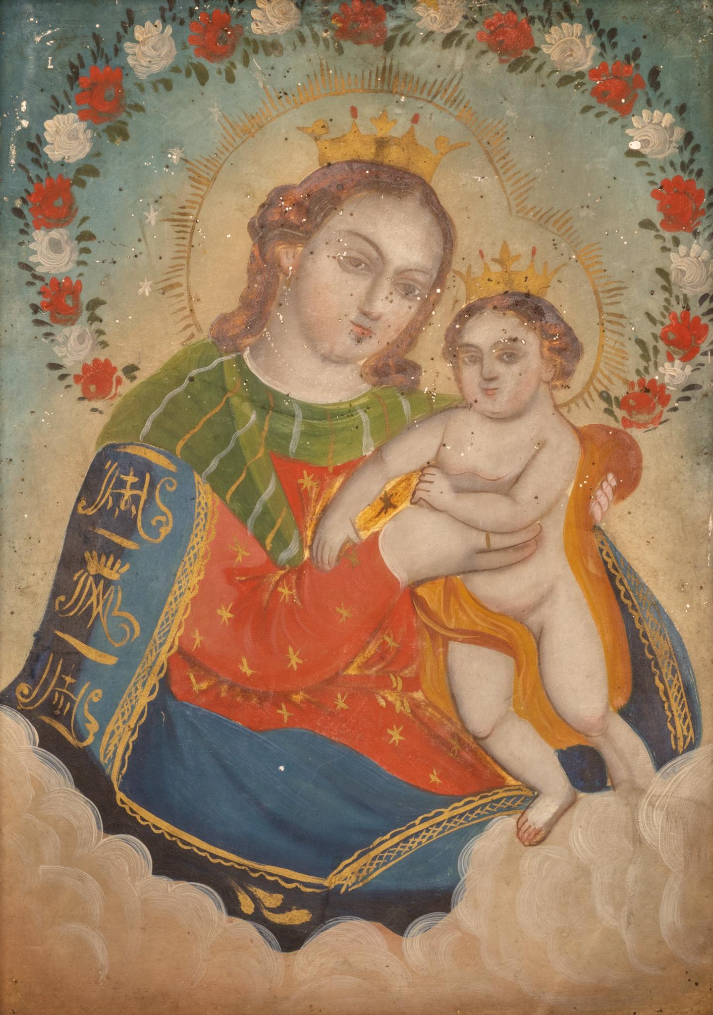 19th C. Mexican Retablo, N.S de Refugio (1 of 3)