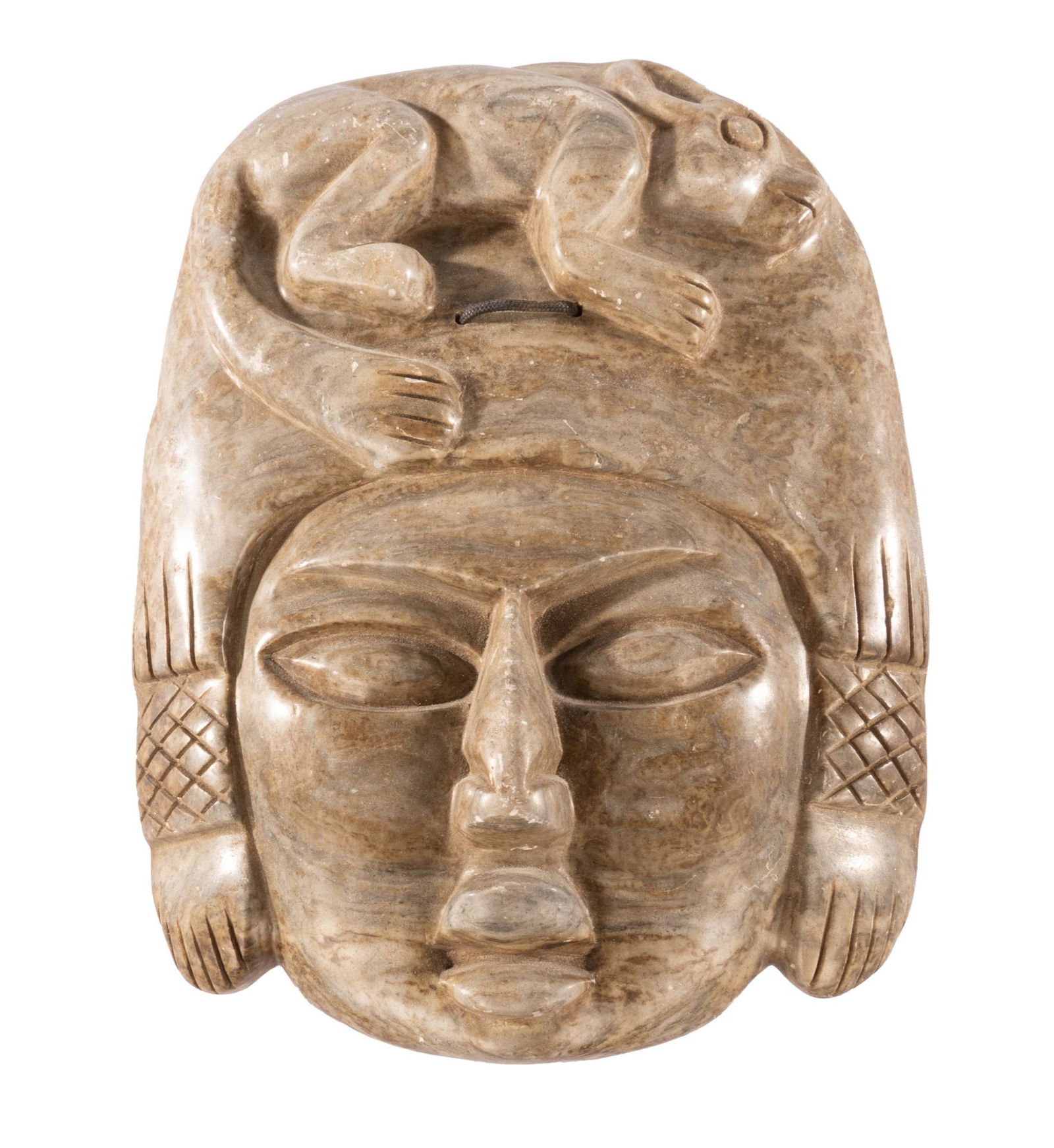 Mesoamerican Style Carved Hanging Sculpture (1 of 3)