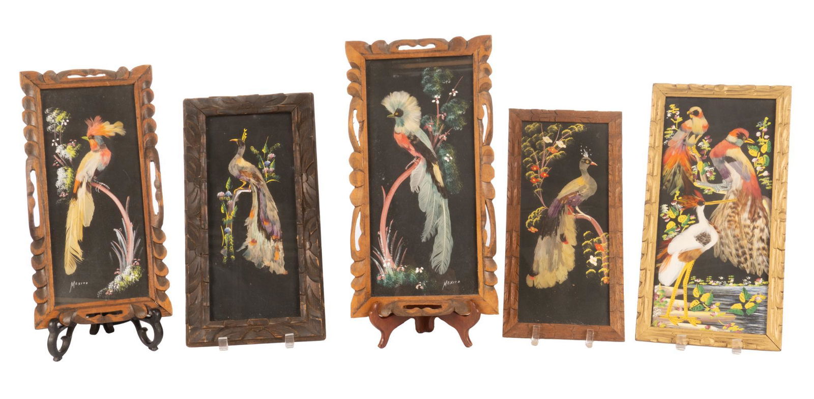 Collection of (5) Mexican Feather Art (1 of 8)