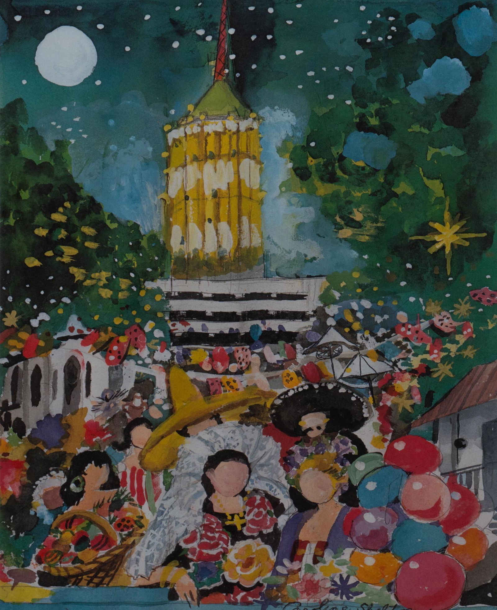 Night in Old San Antonio (NIOSA) Poster, 1985 (1 of 4)