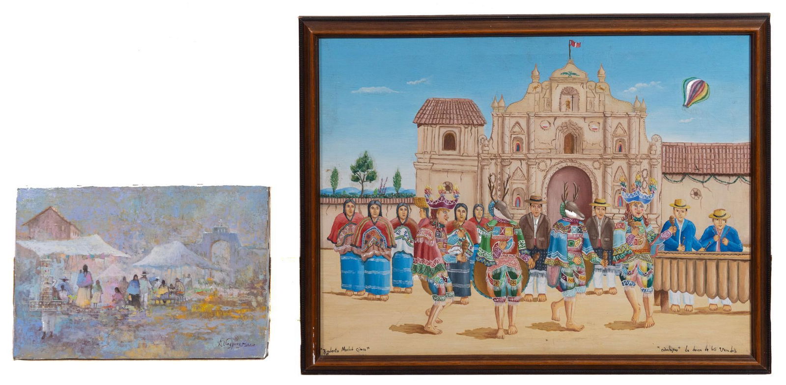 Lot of 2 Paintings by Parra & Cumez (1 of 9)