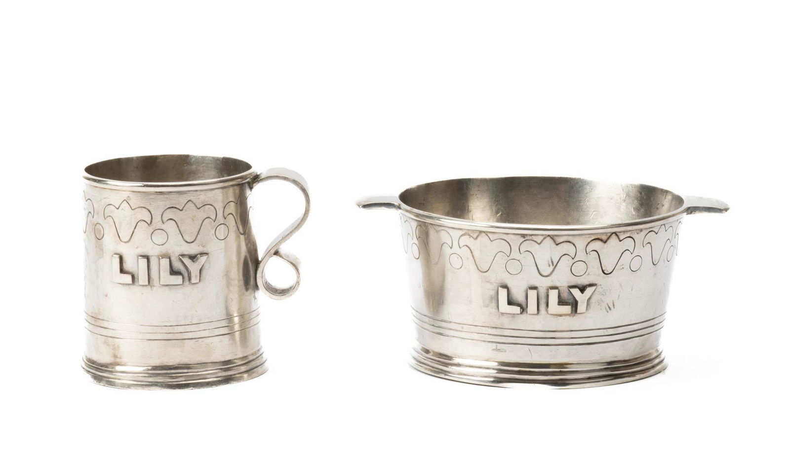 William Spratling Sterling Silver Baby Cup and Bowl (1 of 9)