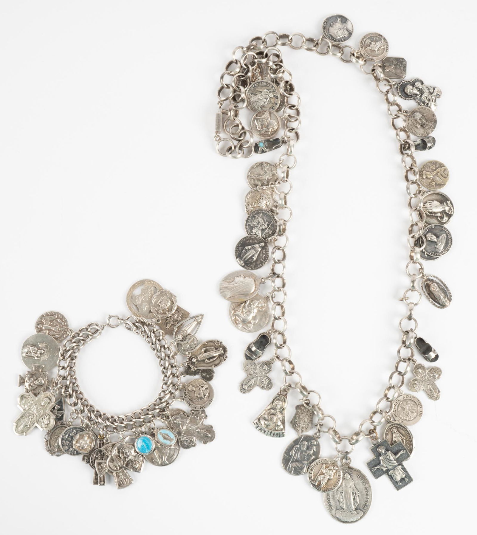 Religious Charms Sterling Silver Necklace Bracelet (1 of 9)