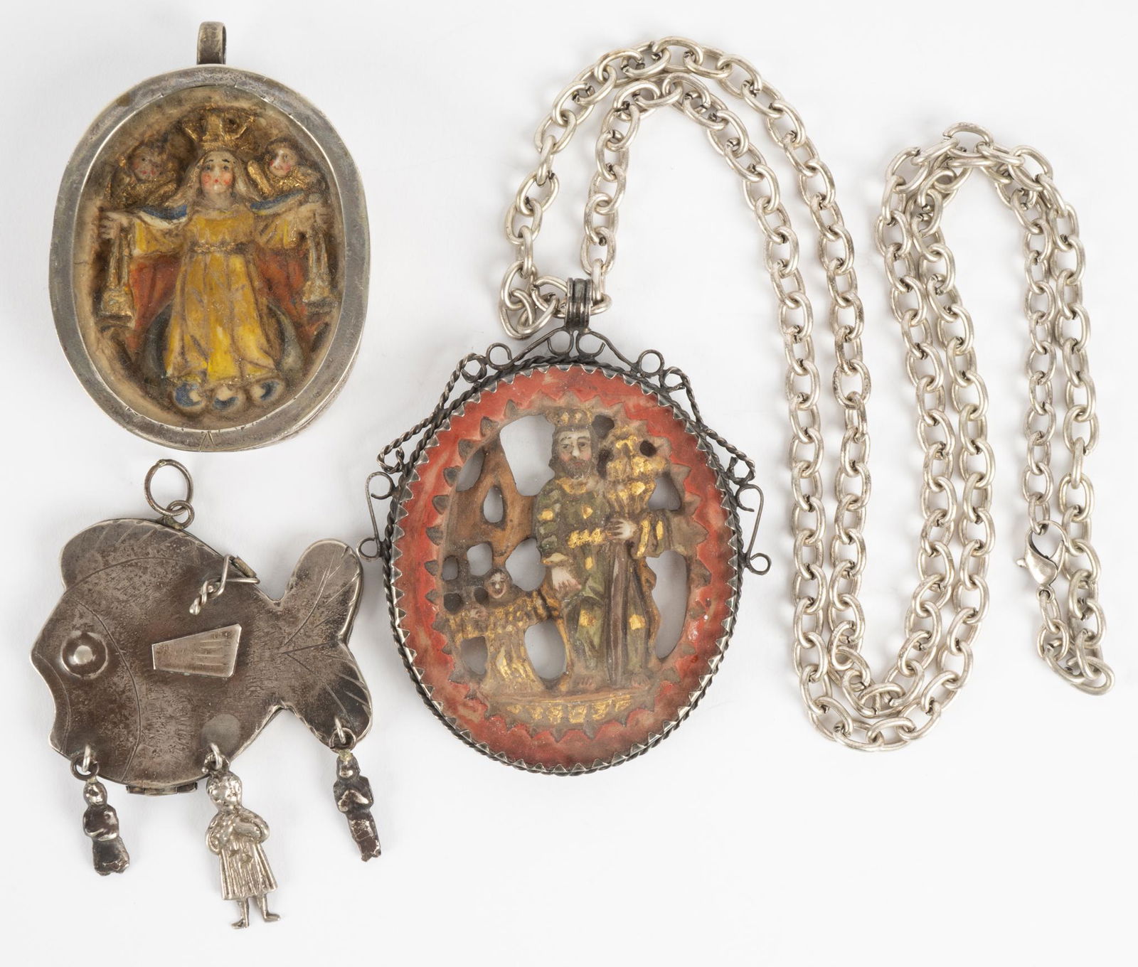 Vintage Mexican Silver Reliquaries (1 of 2)