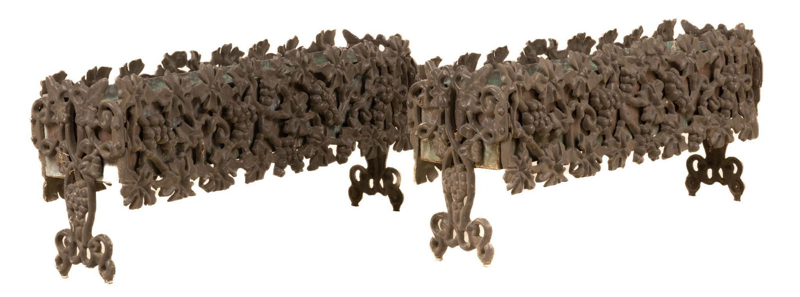 Pair of Early American Cast Iron Planters (1 of 4)