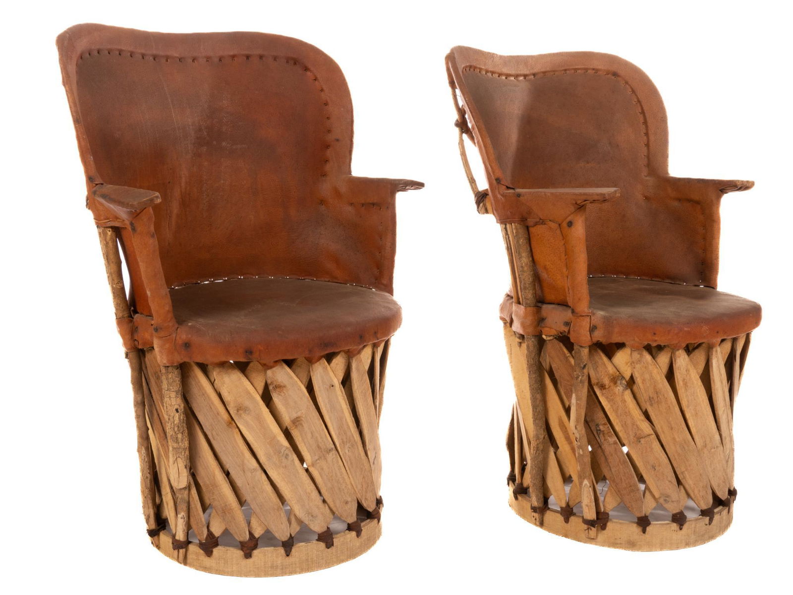 Pair of Mexican Equipale Chairs (1 of 4)