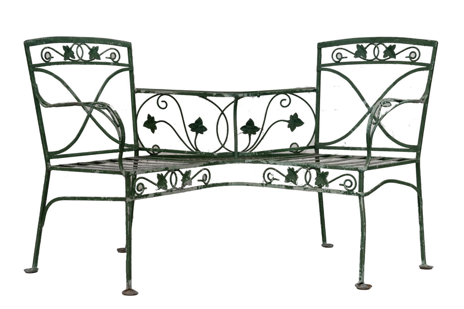 Iron Scrollwork Partner Bench (1 of 2)