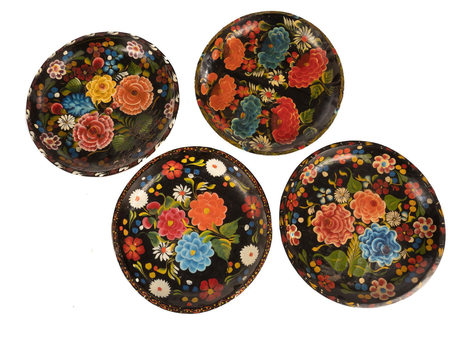 Set of (4) MichoacÂ¡n Style "Batea" Wooden Dishes (1 of 6)