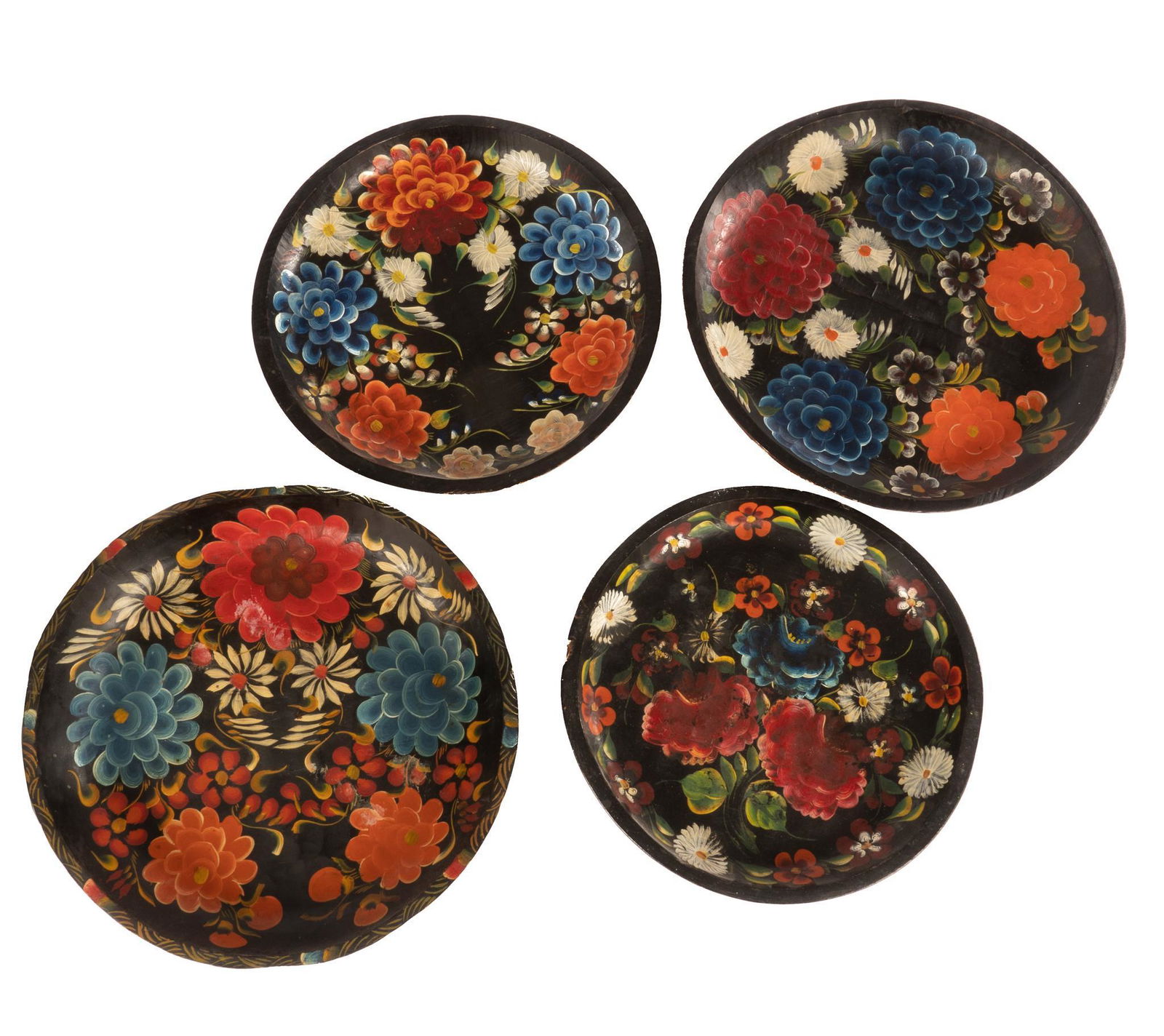 Set of (4) MichoacÂ¡n Style "Batea" Wooden Dishes (1 of 5)