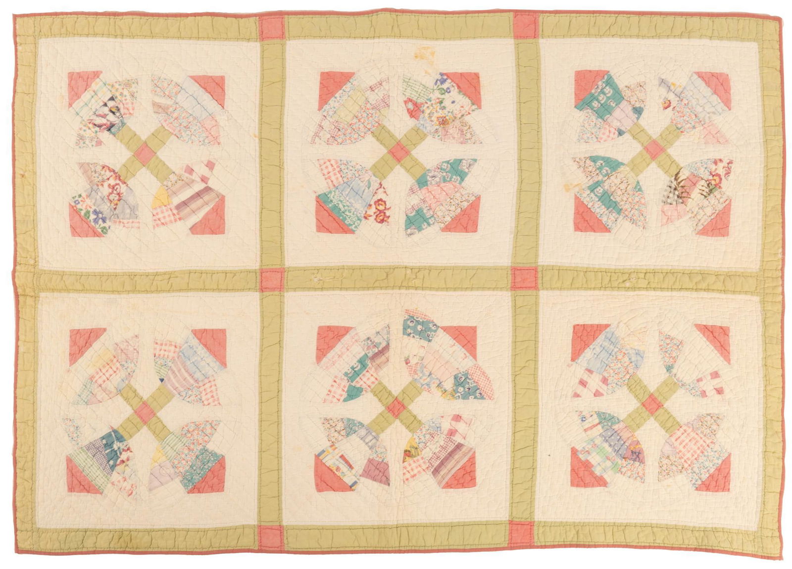 Antique Tulip Crib Quilt (1 of 3)
