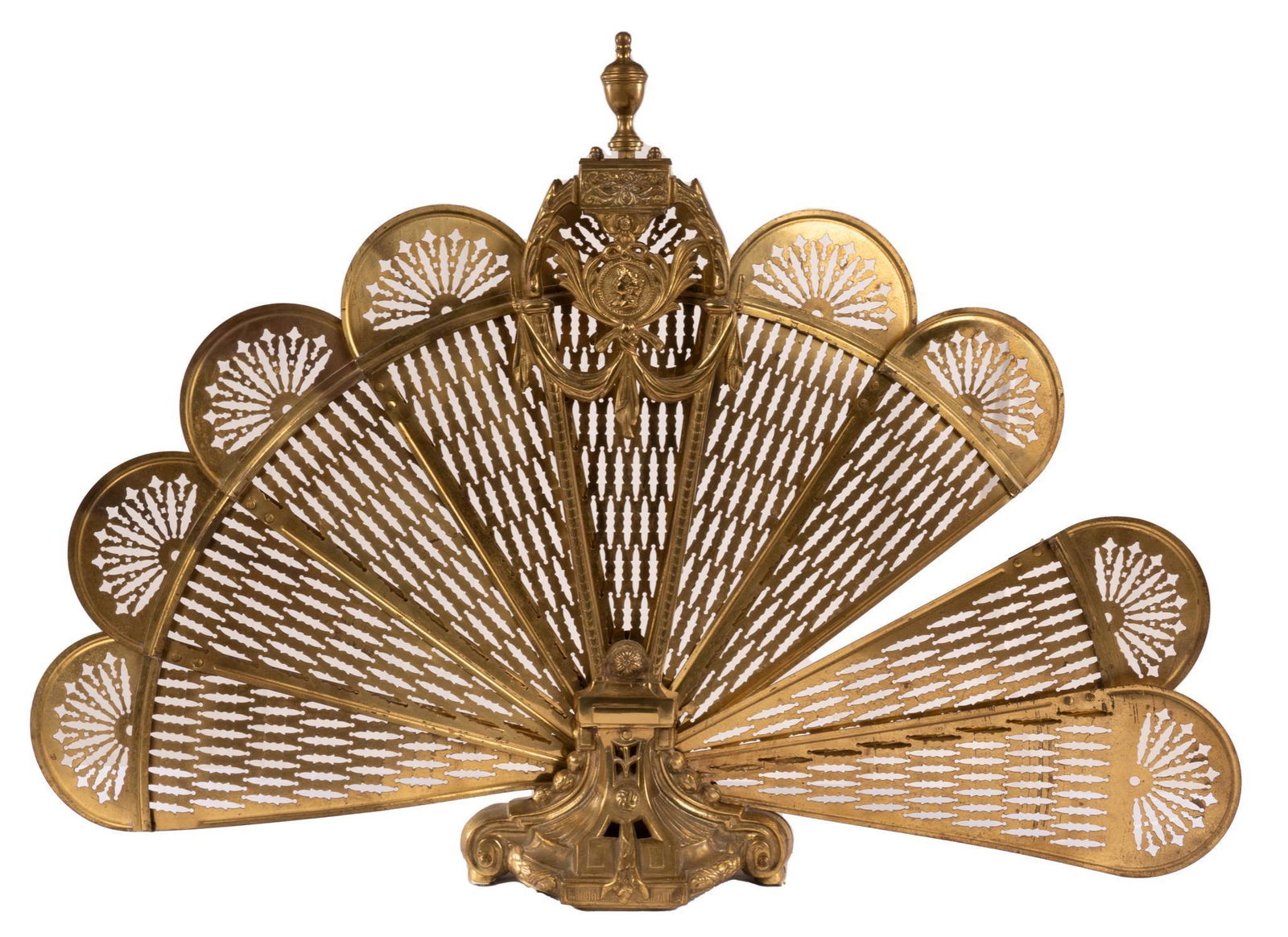 Art Deco Peacock Fan Fireplace Screen (1 of 6)