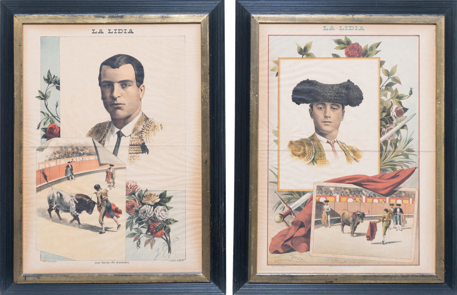 Framed "La Lidia" Bullfighting Magazines, 1886: Framed "La Lidia" Bullfighting Magazines, 1886, sight: 21 x 15, frame: 25 x 19" Provenance: A San Antonio, Texas collection We happily provide seamless shipping services on everything we sell. Please 