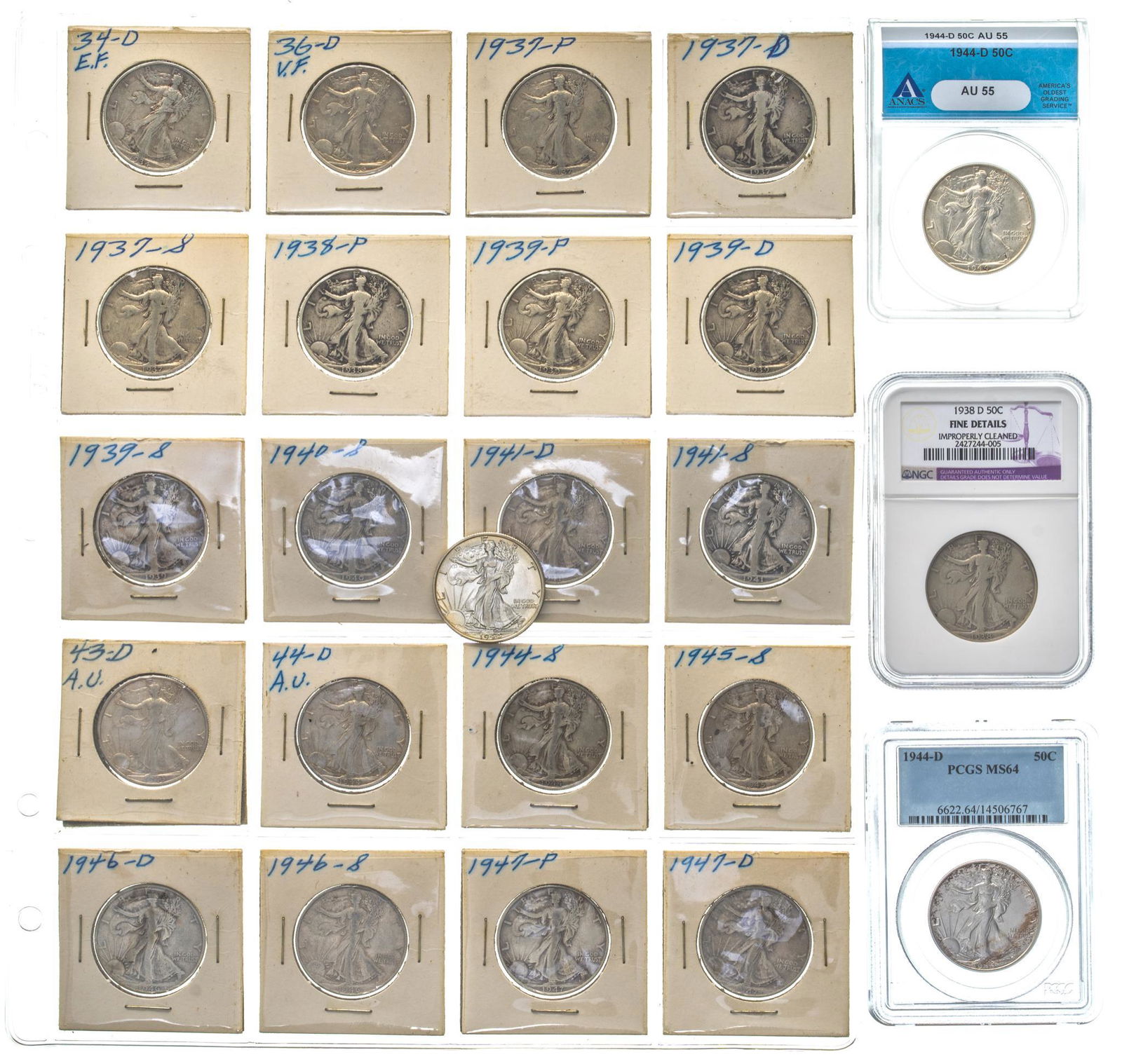 (24) Walking Liberty Silver Half Dollars (1 of 4)