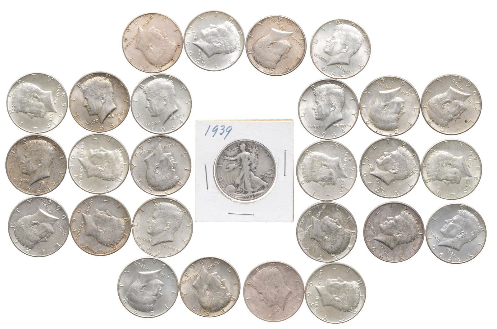 (26) Kennedy 90% Silver Half Dollars (1 of 2)