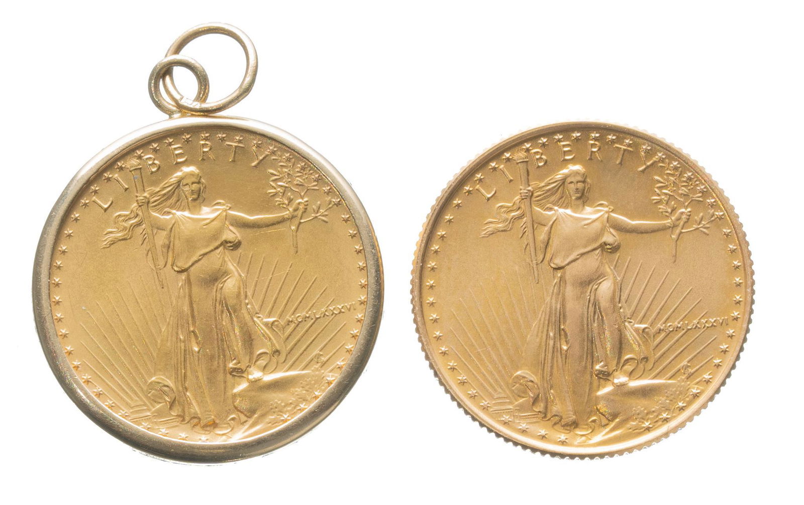 (2) 1986 1/4oz. American Gold Eagles (1 of 2)