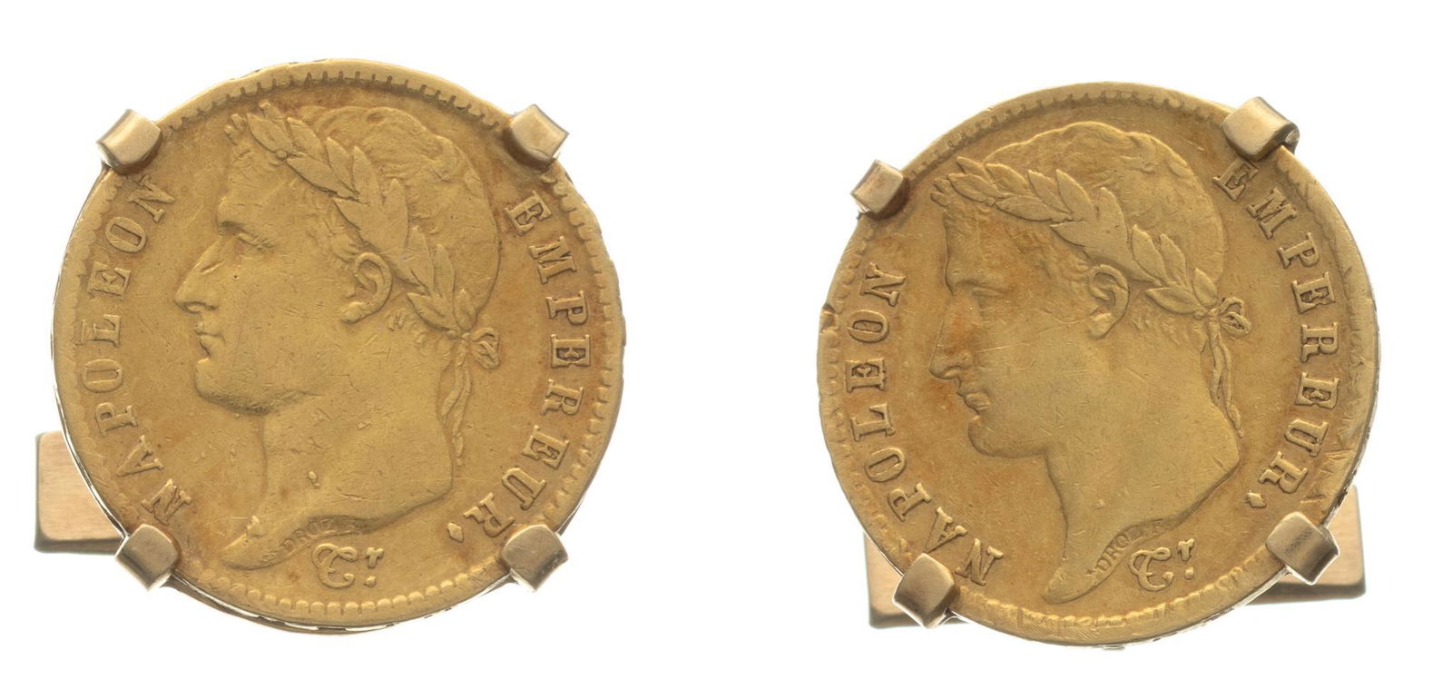 Pair of Napoleon 20 Franc Gold Cuff Links (1 of 3)