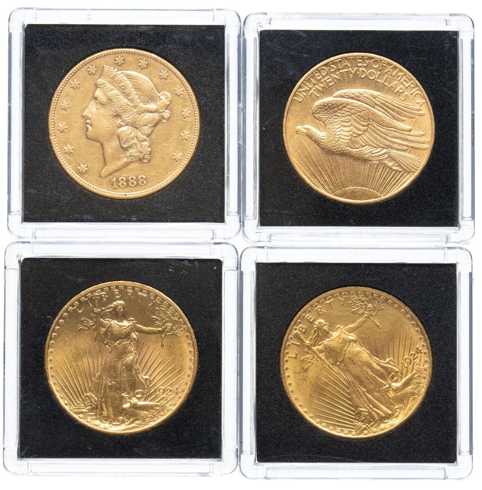 (4) US 20 Dollar Gold Coins (1 of 2)