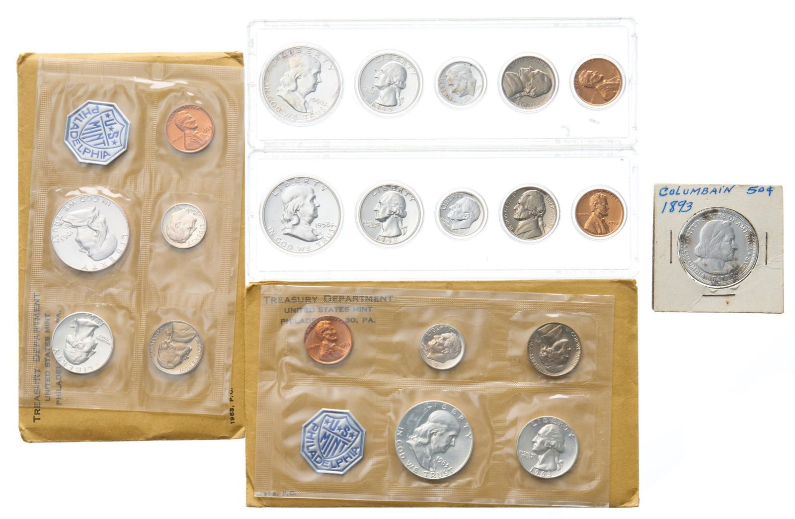 Silver Proof Sets and 1893 Columbian Expedition coin (1 of 2)