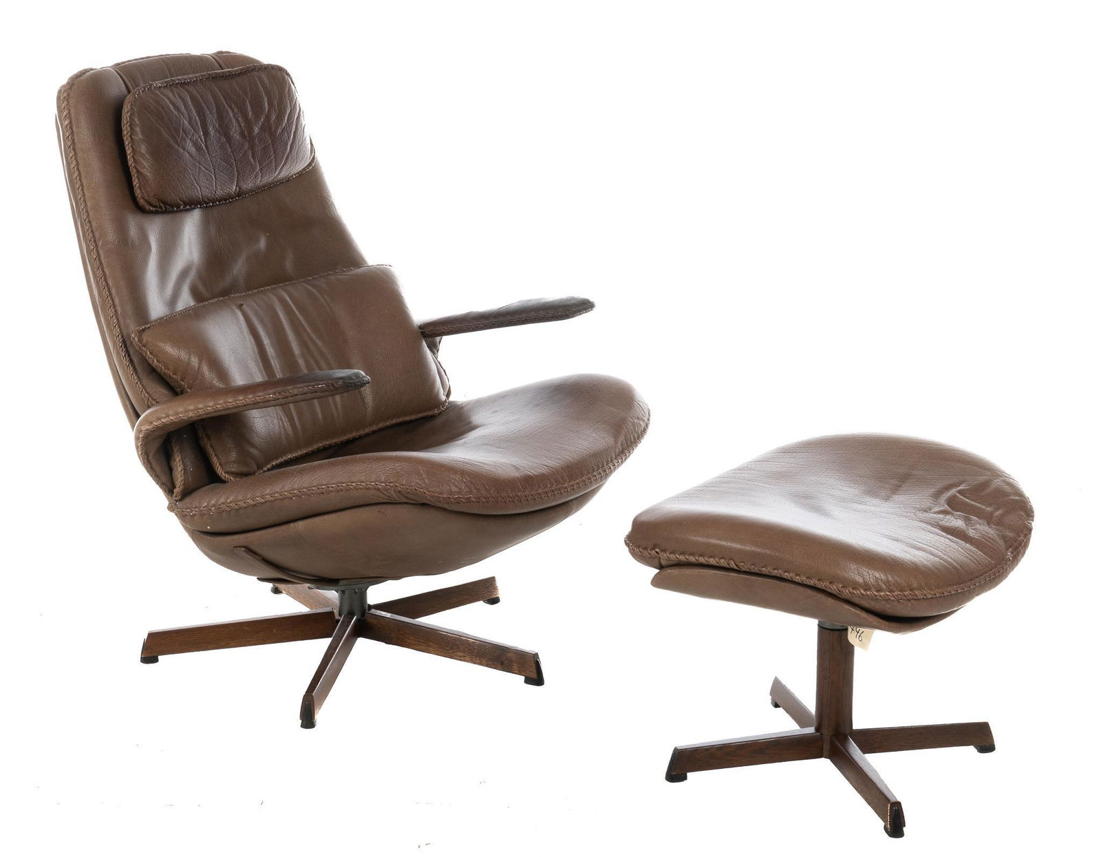 Danish Mid-Century Swivel Chair and Ottoman (1 of 4)